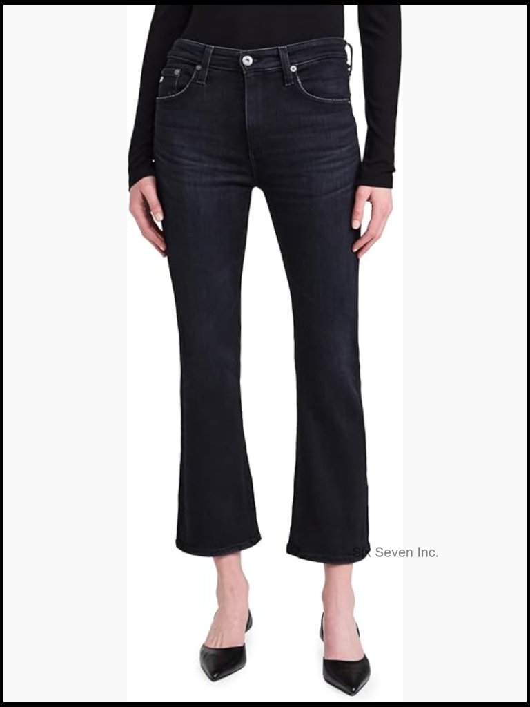 MidRise Cropped Bootcut Stretch Denim Jeans